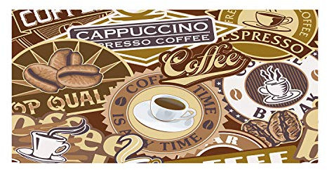 Tulup Glas-Bild Wandbild aus Glas - Wandkunst - Wandbild hinter gehärtetem Sicherheitsglas - Dekorative Wand für Küche & Wohnzimmer 100x50 - Sprüche - Café - Braun