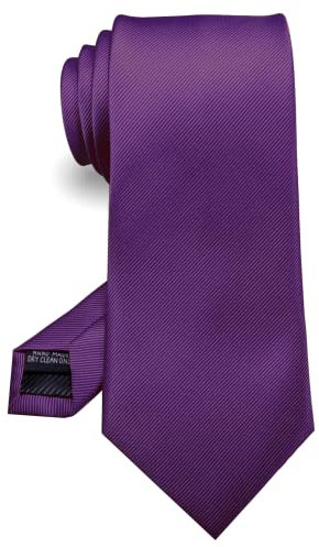 JEMYGINS 3.15 Purple Tie Wedding Business Silk Necktie for Men (8cm)