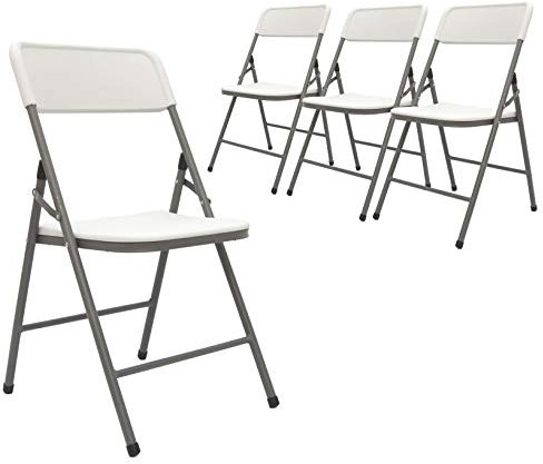 AMANKA 150kg Klappstuhl 4er Set - 50x46x83 Wetterfest Klappbar - Kunststoff Balkonstuhl Gartenstuhl