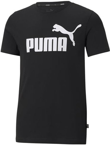 PUMA Jungen Ess logo te B T Shirt, Puma Black, 176 EU