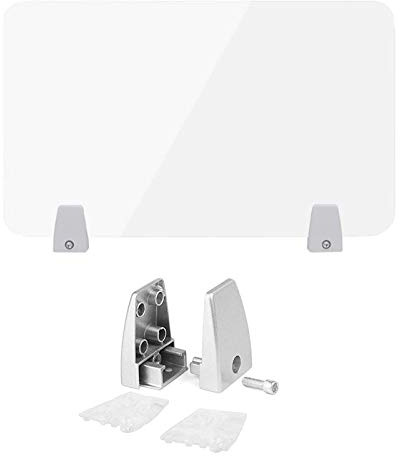 Yanty Trennwand Office Infektionsschutzwand,Acrylmaterial,Anti-Niesen/Husten/Spucke,Hygieneschutz,Für Theken,Schulen,Geschäfte,Küchen,Transparente,Stabile Schutzbarrieren,60 * 40cm/23.6 * 15.7in