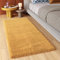 TAPISO Essence Teppich Läufer Flur Brücke Shaggy Hochflor Langflor Senfgelb Gelb Einfarbig Weich Modern Design Korridor Schlafzimmer ÖKOTEX 80 x 300 cm