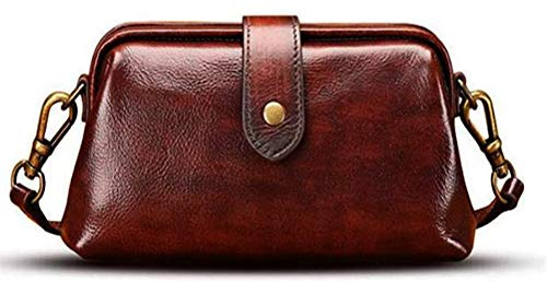 Sac à bandoulière rétro fait à la main pour femme en cuir vintage