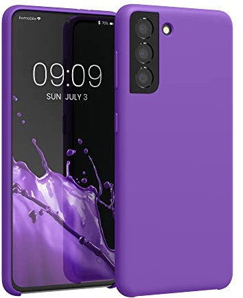 kwmobile Case Compatible with Samsung Galaxy S21 Case - TPU Silicone Phone Cover with Soft Finish - Orchid Purple