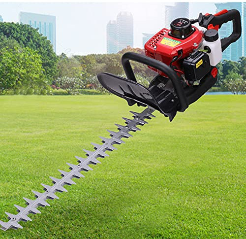 DFGENLY Tagliasiepi a Scoppio, Decespugliatore Tagliabordi Multifunzione per Giardino Parco, Potatore con Copertura Protettiva, Manico Antiurto + Lama in Acciaio SK5, Motore a 2 Tempi
