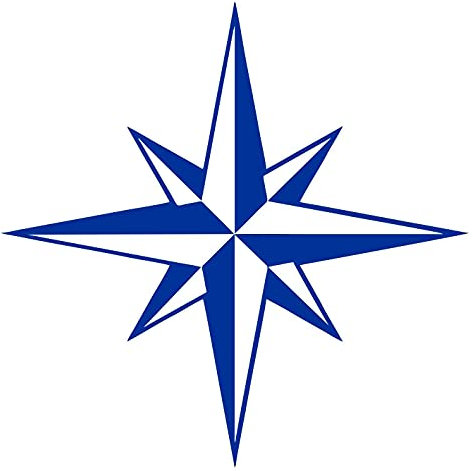 Expelia Autocollant pré-espacé rose des vents en PVC, adapté pour voiture, moto, camping-car, PC