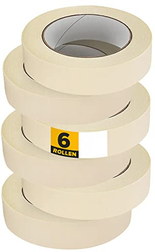 COCO BLANCO Malerkrepp Set [6er Set] Kreppband - Abklebeband Malerband Set für Heimwerker
