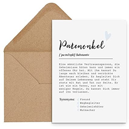 Nastami Postkarte DEFINITION inkl. Briefumschlag (Patenonkel)