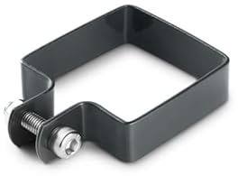 Easy Clôture Collier de fixation carré 80 x 80 mm pour portillon grillagé Gris anthracite