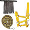 Halfter für Pferde mit Führstrick & Fliegenfransen Pferd, Halfter mit Strick - Halfter Pony Shetty Halfter Cob Full Kb (Kaltblut (X-Full), Gelb + Gelb-Schwarz)