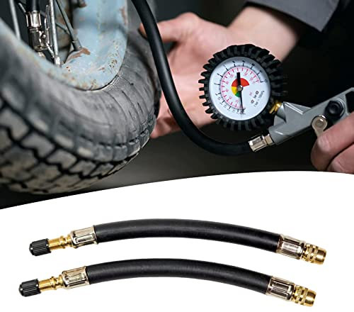 Nuonove Ventilverlängerung, Ventilverlängerung Autoventil, Reifenventil Verlängerung Adapter, 1 Paar Reifenventilverlängerung Ventil Verlängerung, Flexibel, Länge 100mm