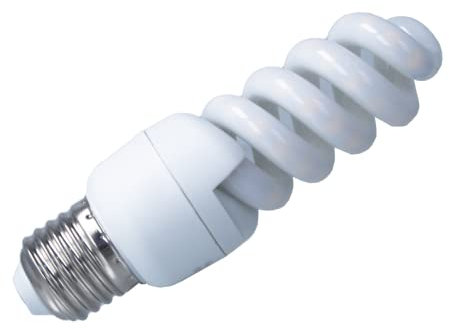 E27-Spiral-LED-Lampe, 8 W = 64 W, 720 Lumen, Durchmesser 38 mm, Länge 122 mm, Form wie Energiesparlampe CFL (1, 4200K)