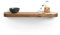 Rikmani Wandregal Holz Esche massiv - Handgefertigtes Regal mit runden Ecken Bücherregal Holzregal Wandboard 80 cm MARI dunkel