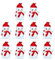 Gadpiparty 10 Miniatur-Weihnachts-Schneemann-Figuren Winzige Weihnachtsfiguren Mini-Harz-Schneemänner Mikro-Landschafts-Ornamente Zubehör für Kuchen-Puppenhaus-Dekore Rot
