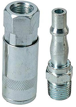 Air Fitting Convertor, 1/4 Male PCL to Female Euro Quick Release Airline Hose Adapter for Air Compressors
