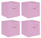 NICEME Foldable Cube Storage Unit Boxes, Non-Woven Fabric Storage Boxes Set, Clothes Drawers for Shelves, 26.5x26.5x28 cm (Pink, Set of 4)