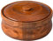 predolo Holzschale mit Deckel für Müslibehälter Massivholz Holz Salatschüssel Servierschüssel, 18 cm x 7,5 cm