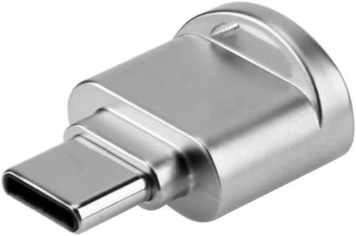 Silver USB C to SD Card Reader - OTG Adapter for Laptops, MacBook, Galaxy Phones and More