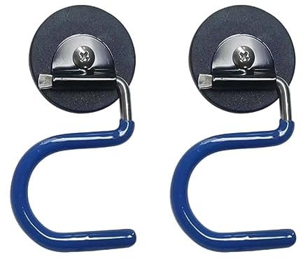 XNDGURE 2 ganchos magnéticos para escobas, ahorro de espacio, rastrillo de escoba de acero inoxidable resistente