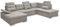 MEDAN Wohnlandschaft in U-Form, Stoffbezug Taupe - Ausziehbares Sofa mit Schlaffunktion und Bettkasten - 324 x 107 x 170 (218) cm (B/H/T)