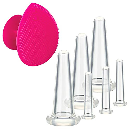 Set di coppette in silicone per viso – Set di coppette per massaggio sottovuoto per muscoli, nervosi e cellulite