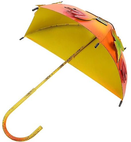 Happyyami Elegant Yellow Hanging Flower Pot Retro Umbrella Shape Planter for Home Decorati