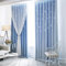 NCWANG Gardinen Schlaufenschal Voile Gardinen Ösenvorhang 2er Set - Blaue Doppelschicht-Garnschattierung 2 Tabletten -140 cm Breite x 175 cm hoch Wohnzimmer Schlafzimmer Fenster Vorhänge Kinderzimmer