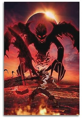 VZRSQZK Comicbuch Black Clover Poster, dekoratives Gemälde, Leinwand, Wandposter und Kunstdruck, modernes Familienschlafzimmer-Dekor-Poster, 30 x 45 cm