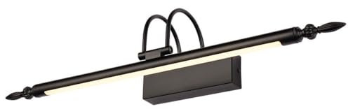 LED Spiegelleuchte Bad Lampe 12W, Bad Spiegel Beleuchtung Lampe Badlampe Spiegellampe Mit Schalter Wand Beleuchtung Neutralweiß Licht 4000K IP44 Wasserdicht LED Make-Up Light,Schwarz