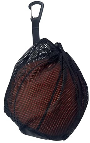 CORECISE Single Ball Bag with Zipper Pocket, Drawstring Sling Back Bag for Carrying Basketball, Volleyball, Soccer, Football