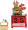 Weihnachts-Adventskalender, Countdown-Kalender, Holzblock, Schreibtischkalender, tragbarer Weihnachts-Holzblock-Kalender für Zuhause, Urlaub Phasz