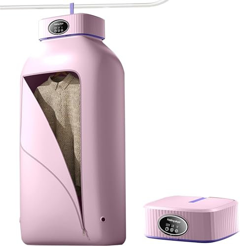Secadora De Ropa Portátil, Mini Secadora De Ropa Eléctrica, Mini Secadora Premium para Ropa Ligera, Ropa Interior, Ropa De Bebé, Viene con Una Bolsa para Secadora