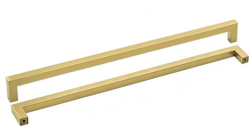 Goldenwarm 2 Pack Brass Cupboard Handles Gold Kitchen Drawer Handles, Stainless Steel, 458mm Hole Centers