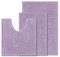 wyewye Chenille Badezimmer Set 3 Stück, Badteppich rutschfest Waschbar, Bequem und Weich Badvorleger Badezimmerteppich für Duschen, Badewannen, Toiletten, Lavendel Lila
