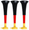 COCOSY Vuvuzela Trompeten Spielen - 3er Pack Sehr Lautes Plastik Tröte Horn für Sportfeiern Partys Fanartikel Fußballspiel Lärm- und Krachmacher, ideal für Fußballfans
