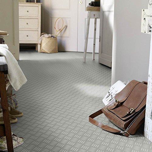 livingfloor® PVC Bodenbelag Retro Riffelblechoptik Grau 4m Breite, Länge variabel Meterware, Größe (Länge x Breite):2.00 x 4.00 m