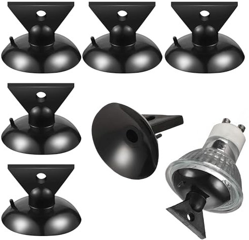 MEKEET 6PCS GU10 Removal Tool Black Light Bulb Changer Tool Set Small Suction Cups Practical Light Bulb Replacement Tool Ideal for Home Long Reach High Ceilings Window Suckers