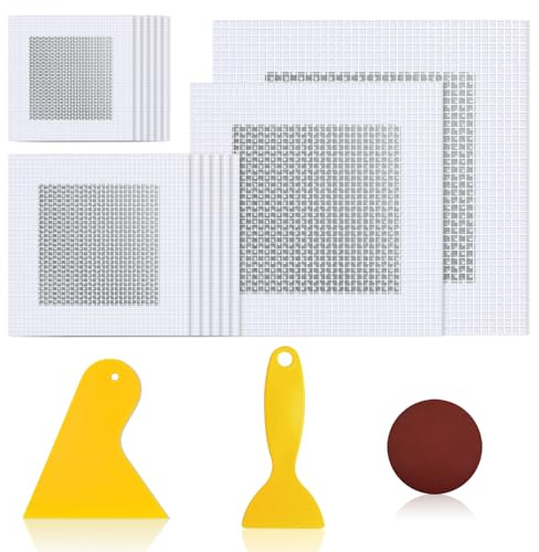 14-teiliges Wandreparaturflicken, Trockenbau-Reparatur-Set, enthält 6,2 cm, 15,2 cm, 15,2 cm, 20,3 cm, Trockenbau-Flicken, Gipskarton-Reparaturflicken, Wandflicken, Reparaturset, weißer Flicken, Gips,