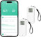 Comboss Thermomètre Hygromètre Capteur - Thermo Hygromètre WiFi Feuchtigkeitssensor avec alerte de notification via application à distance adapté pour serre de jardin et cave à vin (2 pièce)