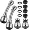 4 Pcs Kitchen Tap Spray Head Adapter, Universal Kitchen Tap Extension for Kitchen Tap, Bathroom Kitchen Sink Faucet Extender Tap Aerator, Flexible 360° Swivel for Kitchen Tap, 2 Modes/2 Long+2 Short