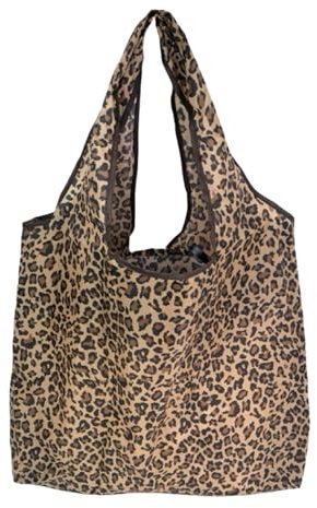 BAUIOREAD 1 x Tasche mit Leopardenmuster, Jacquard-Tasche, Geschenk mit Leopardenmuster, Einkaufstasche