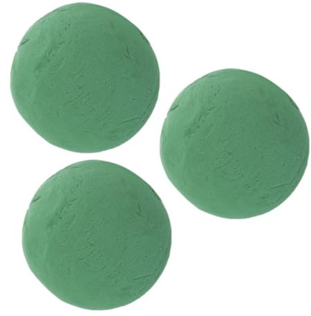 BEBEMOKO 3 Piezas De Flores Y Plantas Verdes Arreglo De Mantenimiento Fresco Bola De Esponja Absorbente Barro Planta Colgante Falsa Maceta Colchón Topiario De Espuma Resina