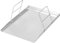 Edelstahl Grillpfanne, Silber Rechteckig Grillplatte BBQ Grill Plancha, für Gasgrill und Holzkohlegrill 45 * 34cm