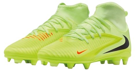 Nike Kids Jr Phantom 6 High Club Fg/Mg, Hyper Crimson/Black/Life Lime, 5