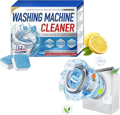 Washing Machine Cleaner Descaler - Deep Cleaning Tablets for Front Loader & Top Load Washer,Clean Inside Drum and Laundry Tub Seal, Removes Odor,for Long-Lasting Freshness (3)