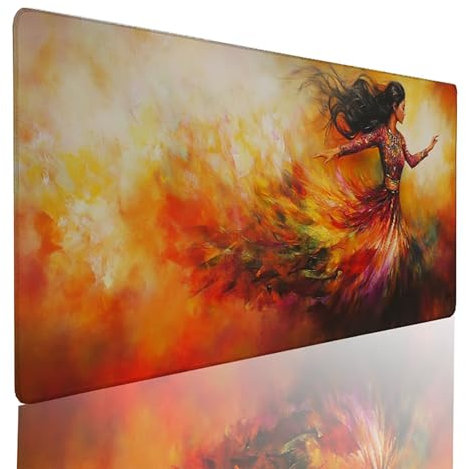 GöTtin Gaming Mauspad XXL 1000x400mm, Mousepad Gelb Schreibtischunterlage Wasserdicht Und rutschfest Mouspad mit VernäHten Kanten Verbessert PräZision und Geschwindigkeit Geeignet für BüRospiele XT-5