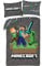 Minecraft Bettwäsche-Set Steve Alex Creeper, wendbar, 140 x 200 cm + 1 Kissenbezug 70 x 90 cm, 100% Polyester, Mehrfarbig