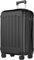 yonsly® Koffer Suitcase L Schwarz, Trolley Reisekoffer, Rollkoffer Handgepäck mit 4 Rollen 360°, ABS Hartschalen, Sicherheitsschloss, Weicher Gummigriff, 210D-Futter