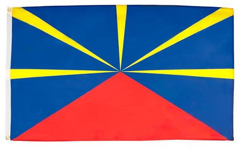 AZ FLAG - Lot de 2 Drapeau La Réunion - 90x60 cm - Drapeau Réunionais - France 100% Polyester Avec Oeillets Métalliques Intégrés