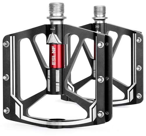 WILDKEN Fahrradpedale Flat Pedale MTB Leicht 9/16 Zoll CNC Aluminium Pedale | 3 Abgedichtete Lager fahrrad pedale Rutschfest, Wasserdicht Rostfrei Staubdicht Fahrrad Pedale Set für Gravel MTB Rennrad